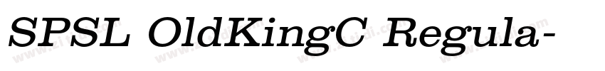 SPSL OldKingC Regula字体转换
